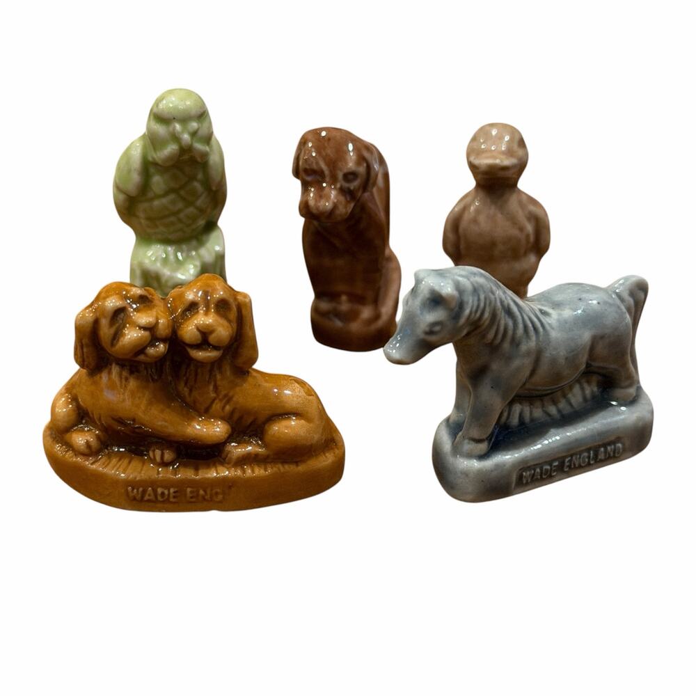 Wade Whimsies Pet Shop Series 5/10 Horse, Puppies, Dog, Duck, Budgie (Parrot)